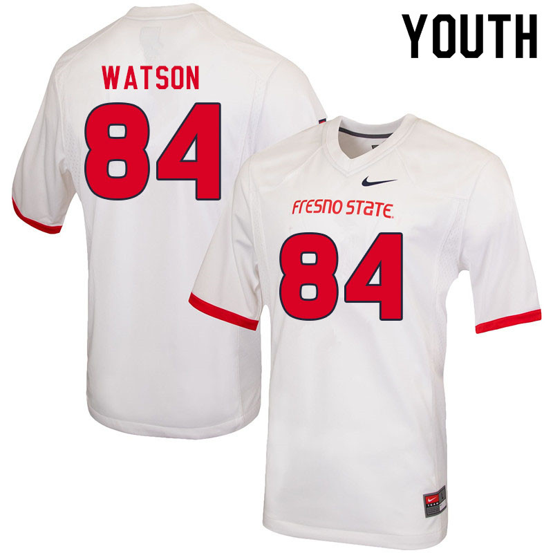 Youth #84 Tre Watson Fresno State Bulldogs College Football Jerseys Sale-White